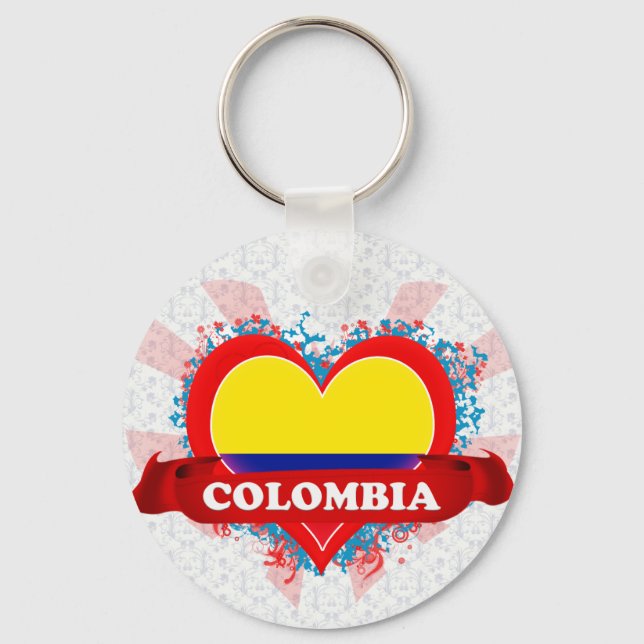 Llavero Vintage Amo Colombia (Anverso)