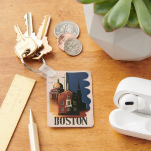 Llavero Vintage Boston, Massachusetts Cabalgata de Paul Re
