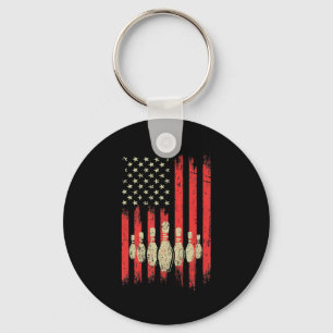 Llavero Vintage Bowling American Bandera Bowling