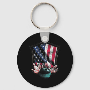 Llavero Vintage Bowling American Bandera Bowling
