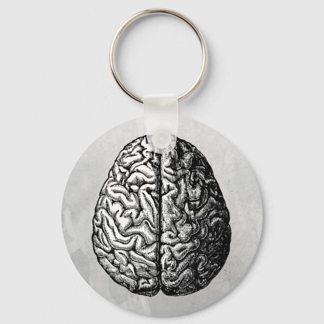 LLAVERO VINTAGE BRAIN DRAWING (Anverso)