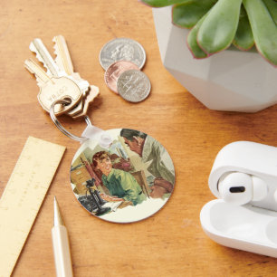 Llavero Vintage Business Office, CEO y Secretario