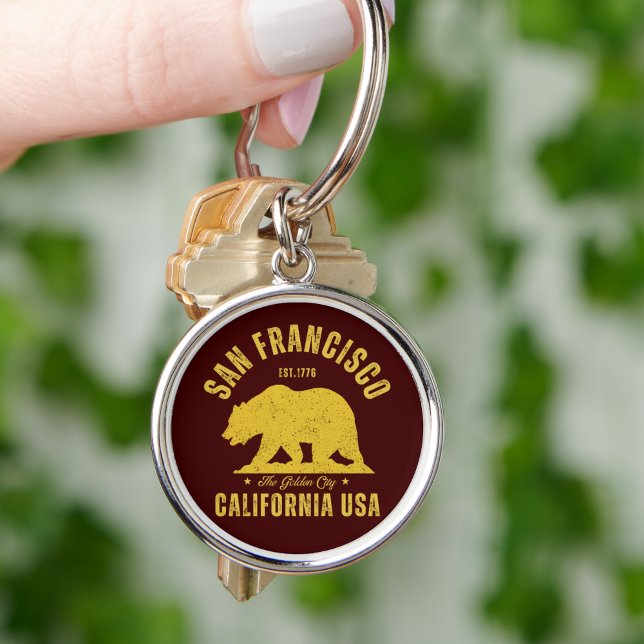 Llavero Vintage California Bear – San Francisco Edition (Subido por el creador)