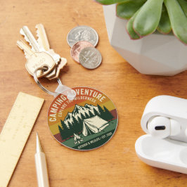 Llavero Vintage Camping Adventure Retro Mountain Hiking