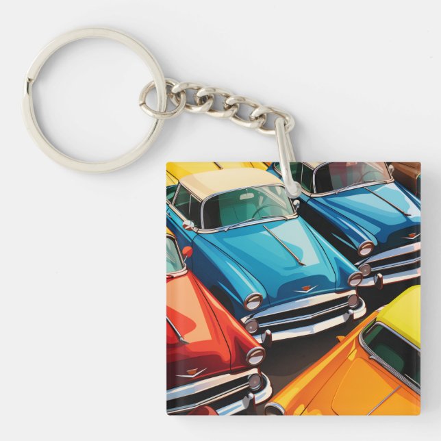Llavero Vintage Cars Pattern (Frente)