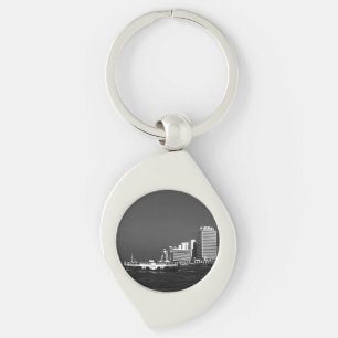 Llavero Vintage China barco rascacielos・mar Post