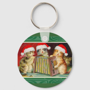 Llavero Vintage Christmas Cats
