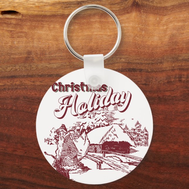 Llavero Vintage Christmas Holiday  (Anverso)