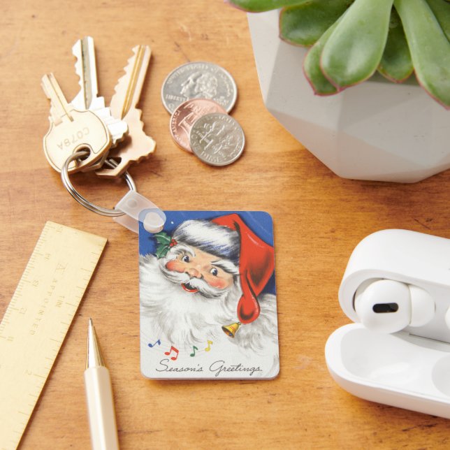 Llavero Vintage Christmas, Jolly Santa Claus con música (Escritorio )