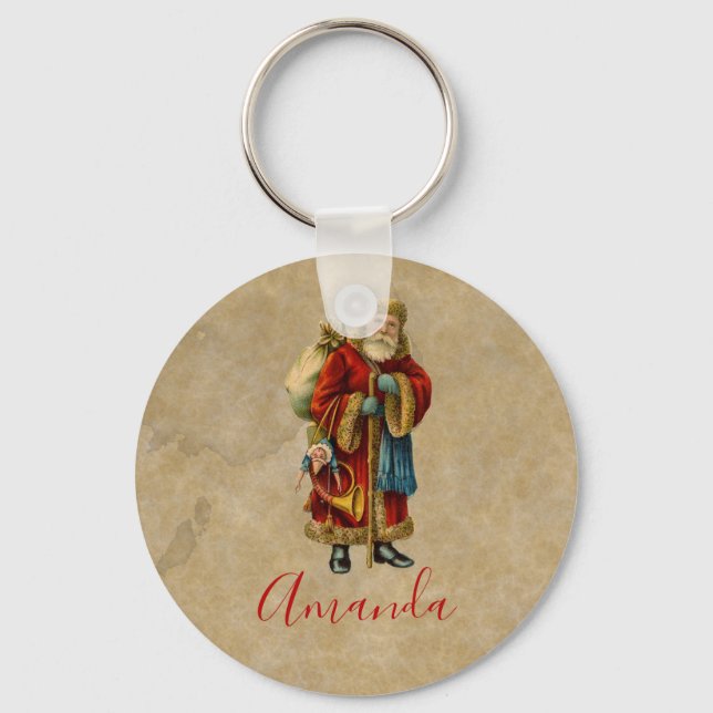 Llavero Vintage Christmas Old World Santa Claus (Anverso)