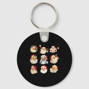 Llavero Vintage christmas santa claus se enfrenta a un div