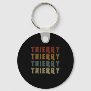 Llavero Vintage Cool Thierry Primer Nombre Divertido Coraz