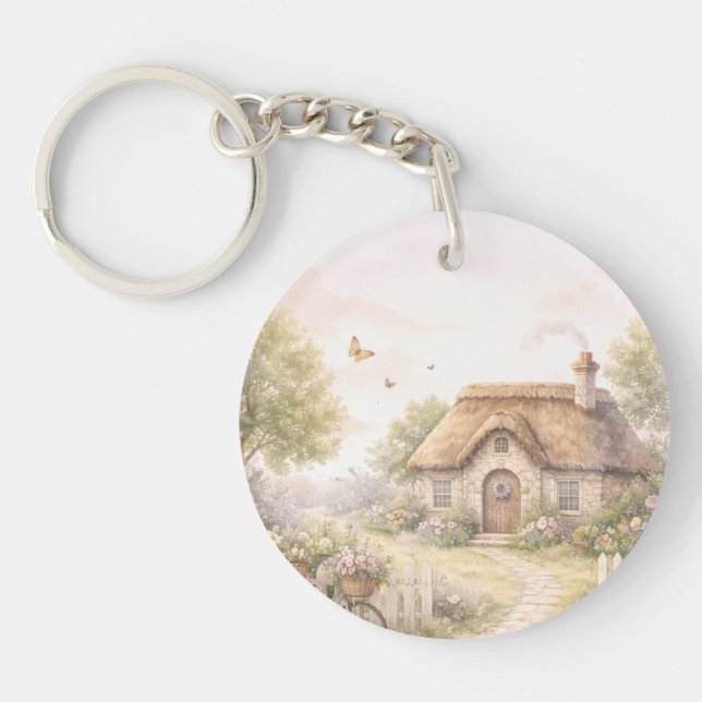 Llavero Vintage Cottage Acrylic Keychain (Frente)