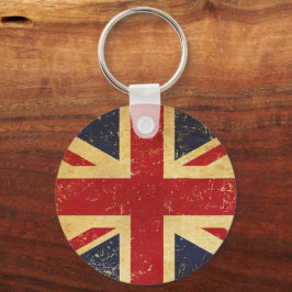 Llavero vintage de la bandera británica Union Jack