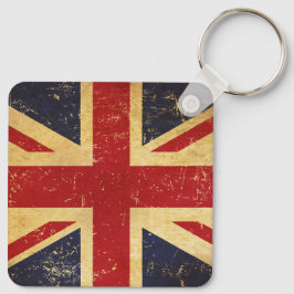 Llavero vintage de la bandera británica Union Jack