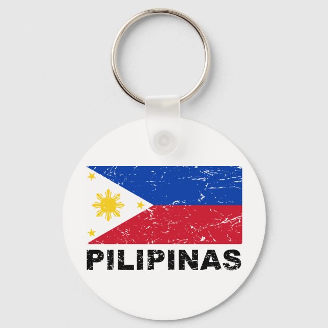 Llavero Vintage de la bandera de Filipinas (Anverso)