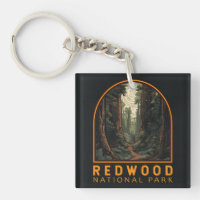 Vintage del Ilustracion del Parque Nacional Redwoo