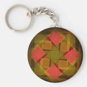 Llavero Vintage diamonds and squares pattern