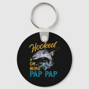 Llavero Vintage Enganchado A Ser Pap Pap Funny Fishing Fat