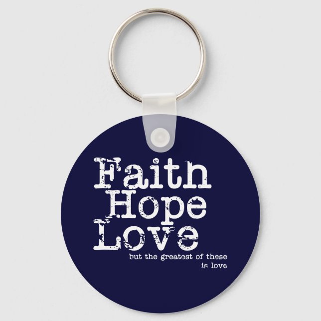 Llavero Vintage Faith Hope Love Keychain (Anverso)