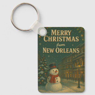 Llavero Vintage Feliz Navidad desde Nueva Orleans