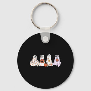 Llavero Vintage Floral Ghost Dog Happy Halloween Doover
