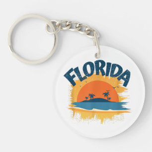 Llavero Vintage Florida Retro Tee Design Sunshine