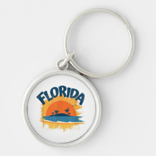 Llavero Vintage Florida Retro Tee Design Sunshine