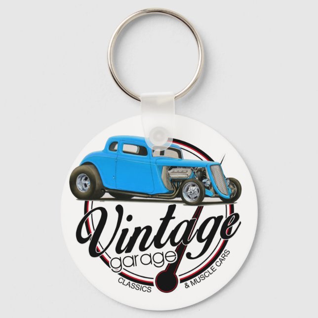 Llavero Vintage Garage Hot Rod (Anverso)