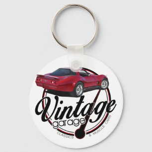 Llavero Vintage Garage Red Corvette