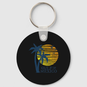 Llavero Vintage Golfo De México Souvenir Palmeras Retro V