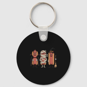 Llavero Vintage Halloween Hotdog Vampis Witch Mummy