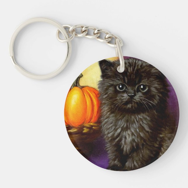 Llavero Vintage Halloween Kitten (Frente)