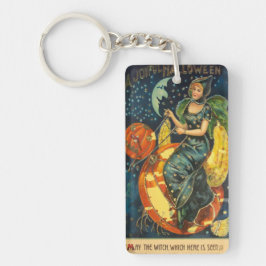 Llavero Vintage Halloween Witch Poster
