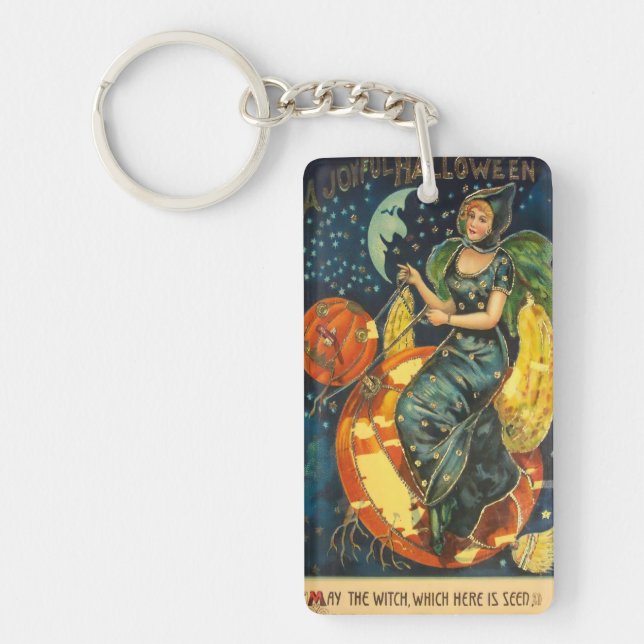 Llavero Vintage Halloween Witch Poster (Frente)