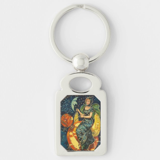 Llavero Vintage Halloween Witch Poster (Anverso)