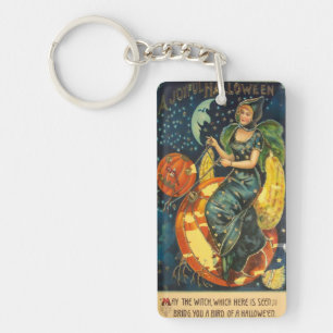 Llavero Vintage Halloween Witch Poster