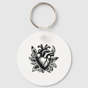 Llavero Vintage Heart Old school Love Tattoo Style Valenti
