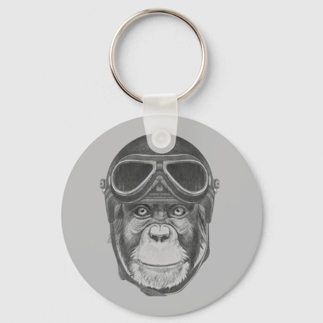 Llavero Vintage Helmet Chimpanzee (Anverso)