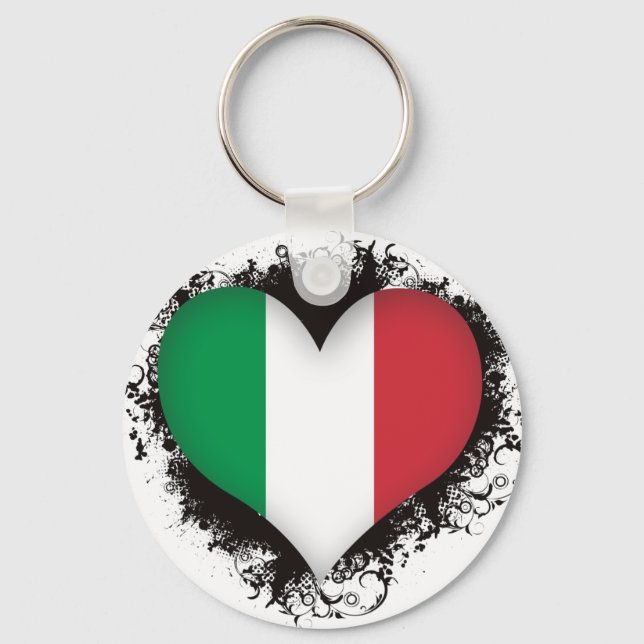 Llavero Vintage I Love Italy (Anverso)