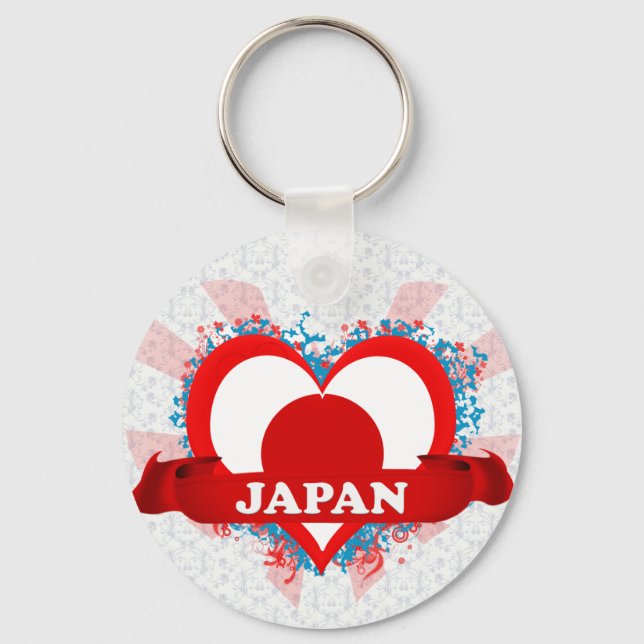 Llavero Vintage I Love Japan (Anverso)