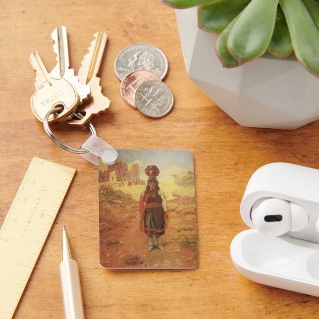 Llavero Vintage Indian Water Carrier de EW Rollins (Escritorio )