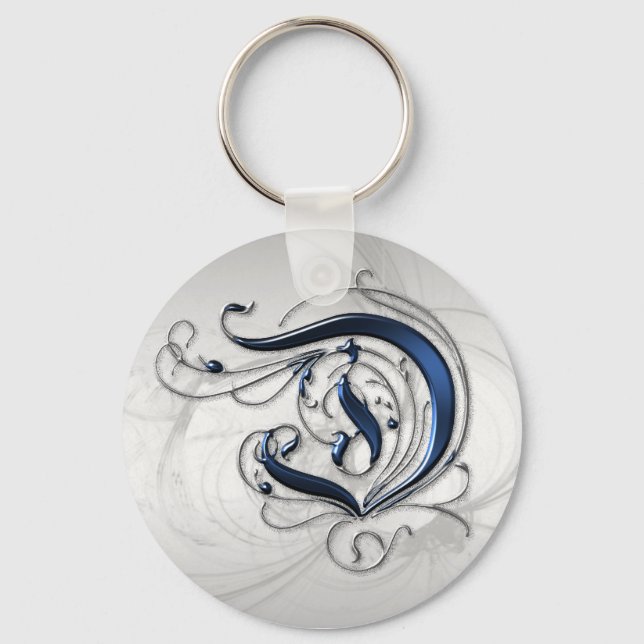 Llavero Vintage Inicial D (Anverso)