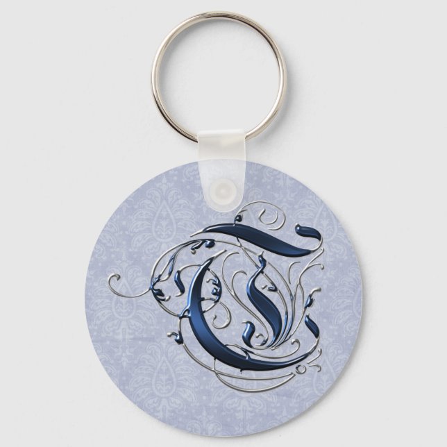 Llavero Vintage Inicial T (Anverso)