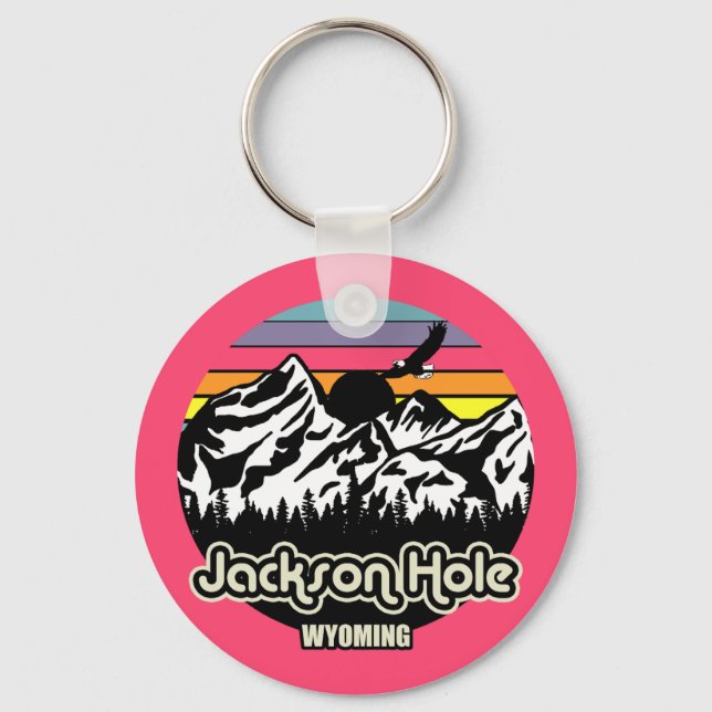 Llavero Vintage Jackson Hole Wyoming (Reverso )