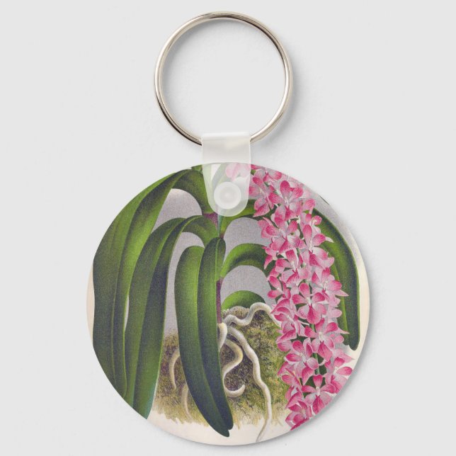 Llavero Vintage Lilac Orquid Aerides Fieldingi Lindenia (Anverso)