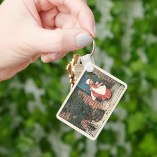 Llavero Vintage Little Miss Muffet Araña Rima Infantil