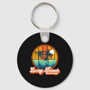 Llavero Vintage Long Beach Mississippi Playa de Verano de