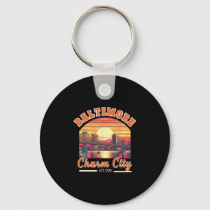 Llavero Vintage Maryland Baltimore Encanto Ciudad Viaje Re