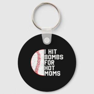 Llavero Vintage me golpearon bombas de béisbol por mamás c